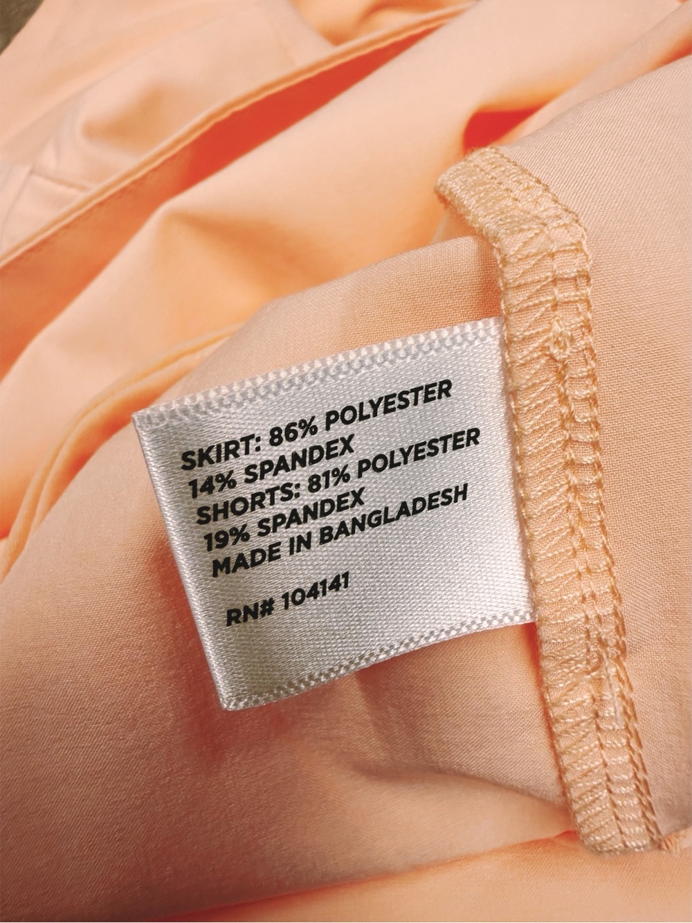 NWT Walter Hagen 16" Lightweight Core Golf Skort in Peach Fuzz, Size XS - Picture 10 of 11